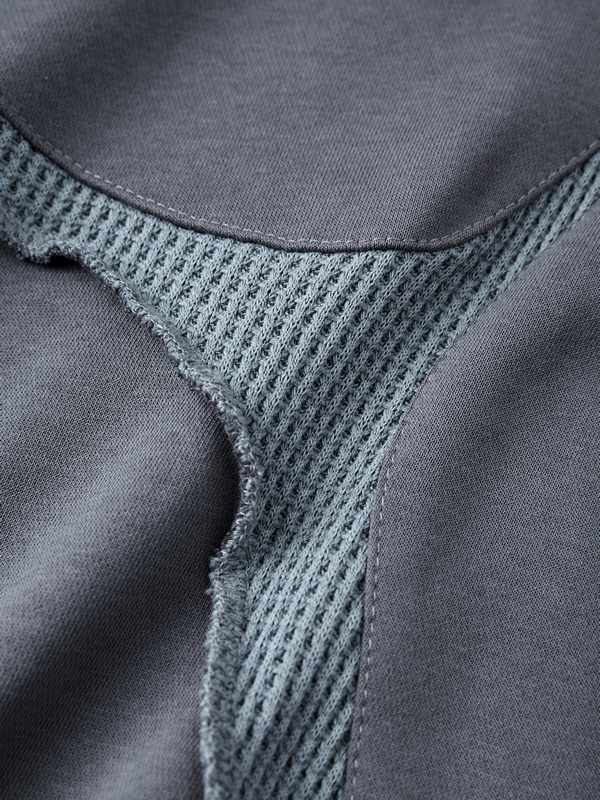 Men's Irregular Waffle Splice Reversible Oversized Hoodie-5