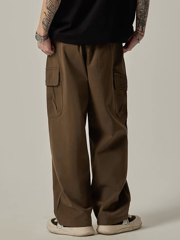 Men’s Vintage Button Pocket Baggy Cargo Pants