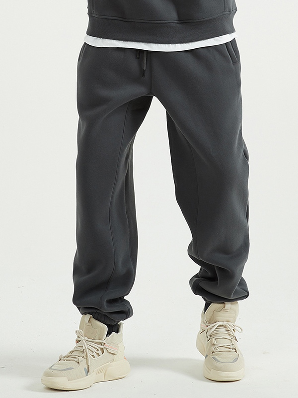 Men’s Solid Color Bound Feet Sweatpants