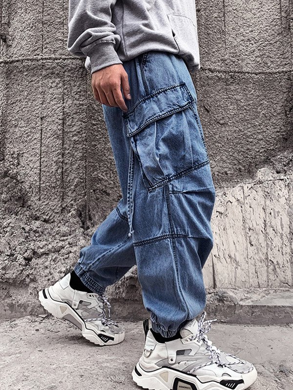 Men’s Loose Fit Jogger Cargo Jeans