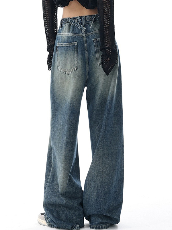 Loose And Slimming With Wide Legs Boyfriend Jeans