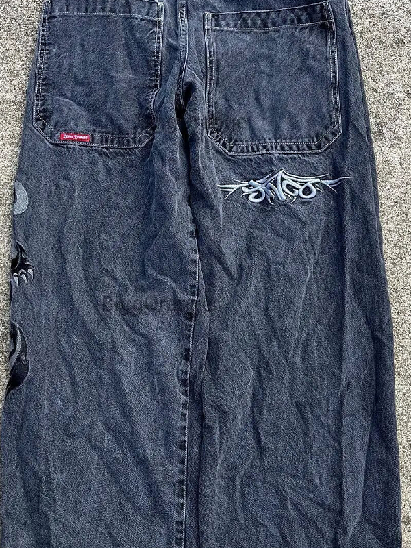 Retro Embroidery Hip Hop Street Boyfriend Jeans