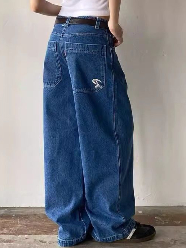 Vintage Pocket Embroidery Boyfriend Jeans