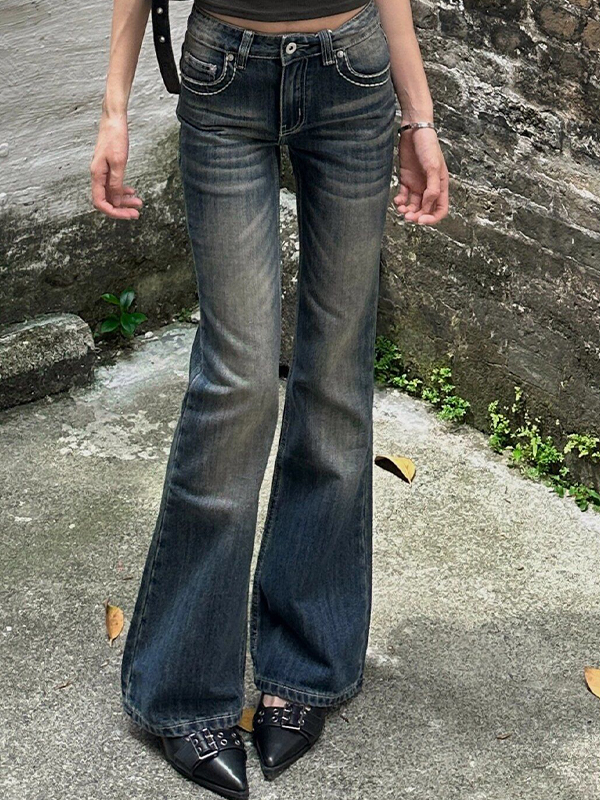 Slim Drag Floor Slim Flare Jeans