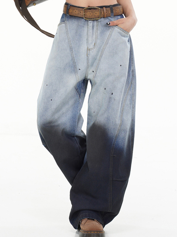 American Aged Gradient Boyfriend Jeans