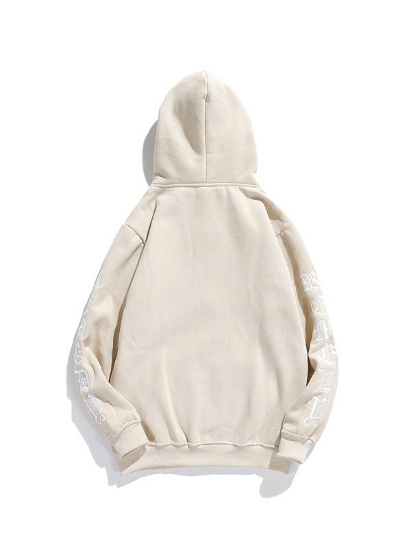 Unisex Gothic Letter Graphic Zip Up Hoodie