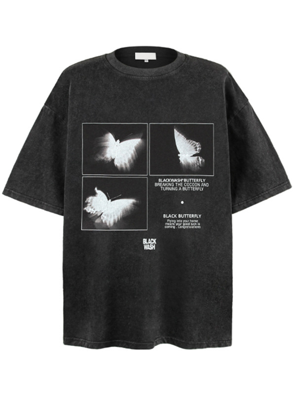 Men’s Butterfly Graphic Oversized Short Sleeve Tee