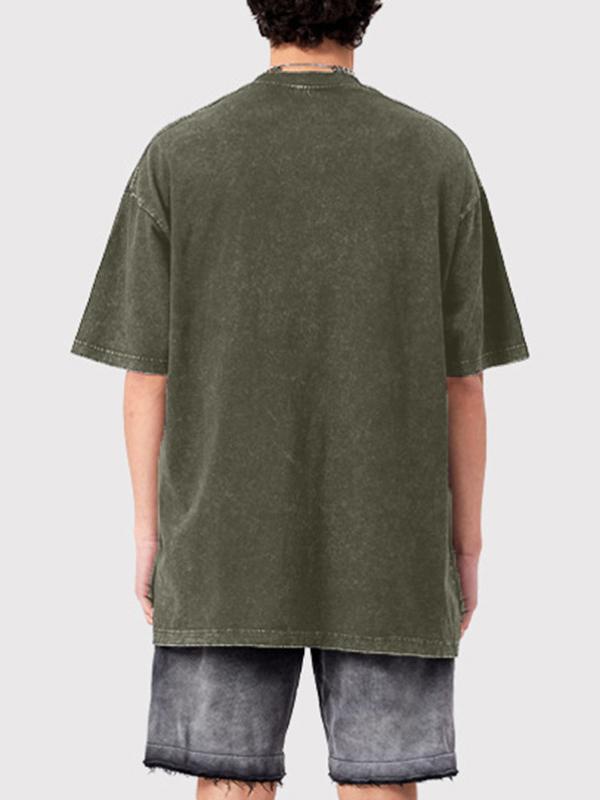 Men’s Dark Print Oversized Short Sleeve Tee