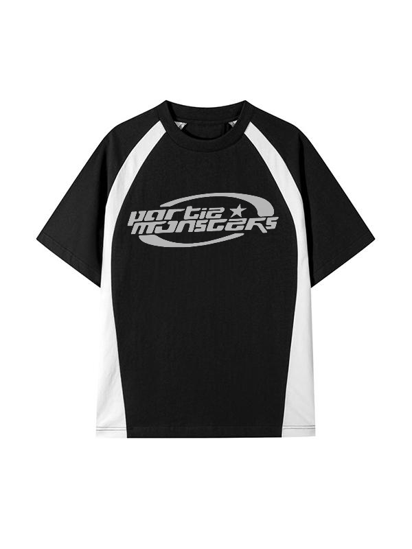 Men’s Contrast Color Oversized Short Sleeve Tee