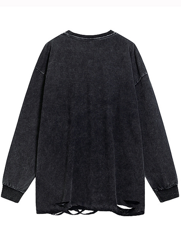 Men’s Lettering Oversized Long Sleeves Tee