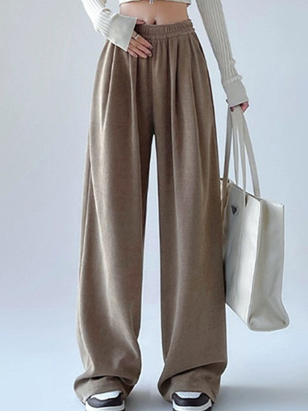 Solid Color Pocket Sweatpants