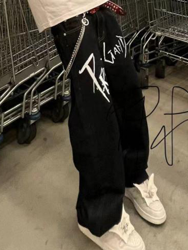 Men’s Printed Loose Jeans