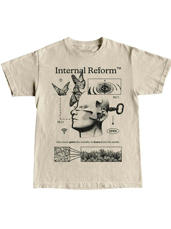 Printed Oversized Short Sleeve Tee