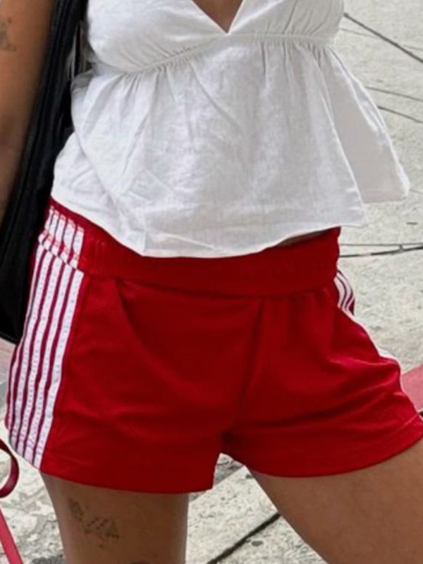 Side Stripe Print Shorts