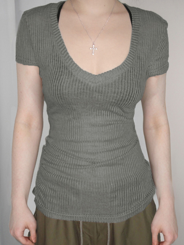 Vintage Short Sleeves Knits