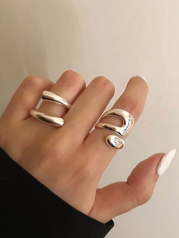 Vintage Punk Chunky Geometric Ring