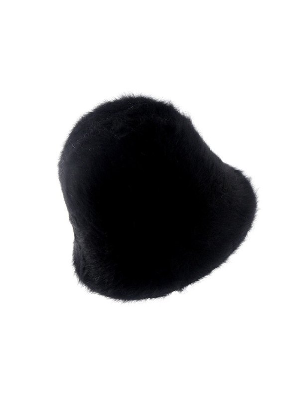 Solid Color Warm Fuzzy Bucket Hat