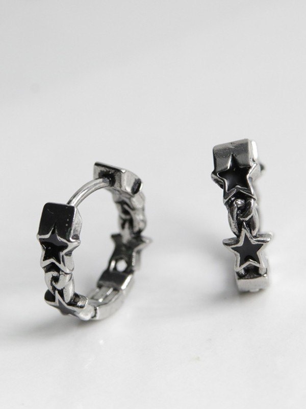 1pc Vintage Star Hoop Earring
