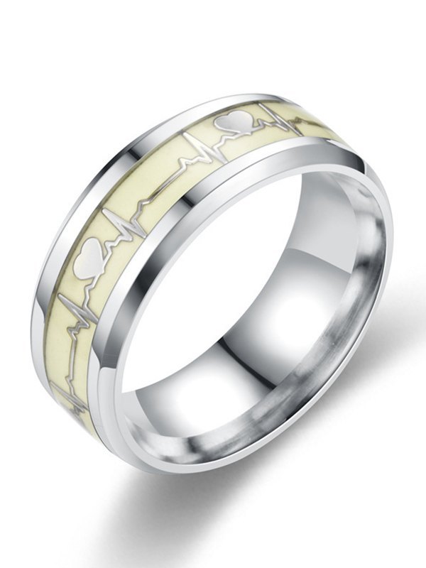 Luminous Heart Pattern Ring