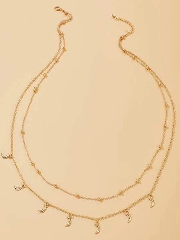 Crescent Moon Double Layered Belly Chain