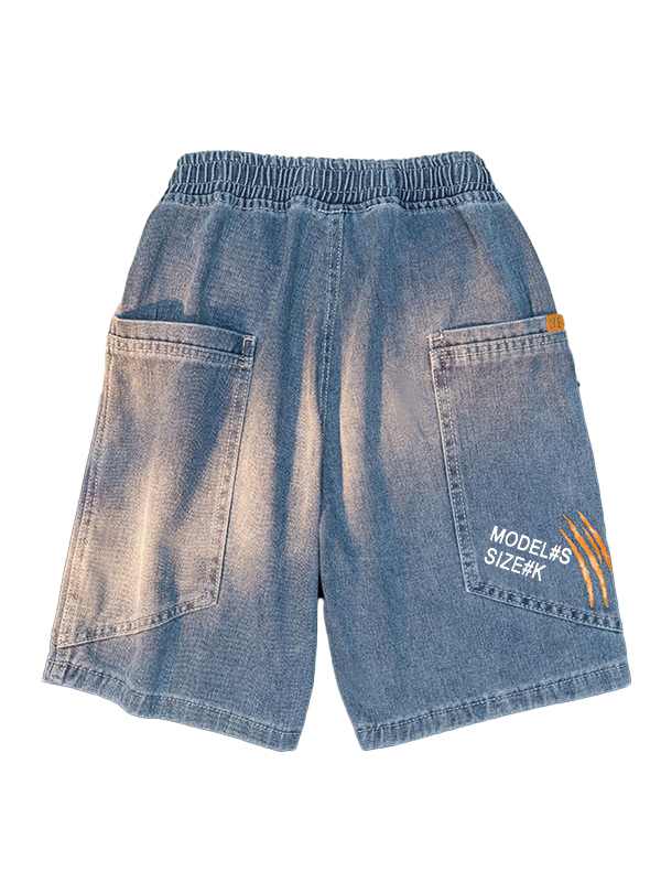 Men’s Vintage Wash Loose Denim Shorts