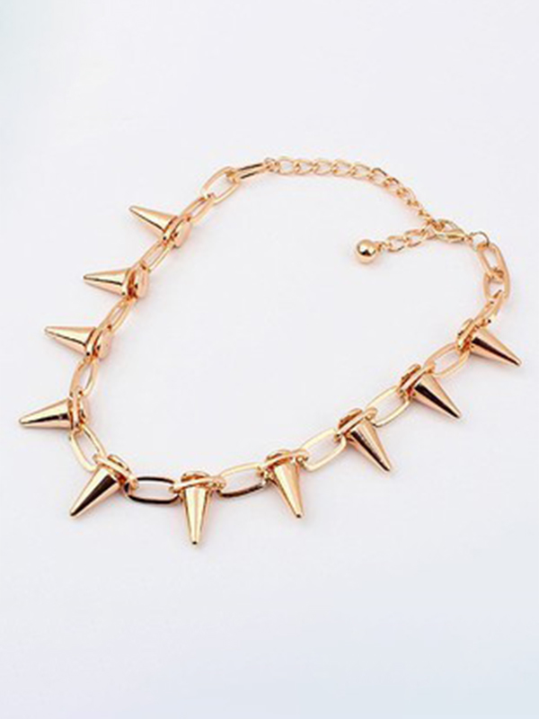 Punk Rivet Link Choker Necklace