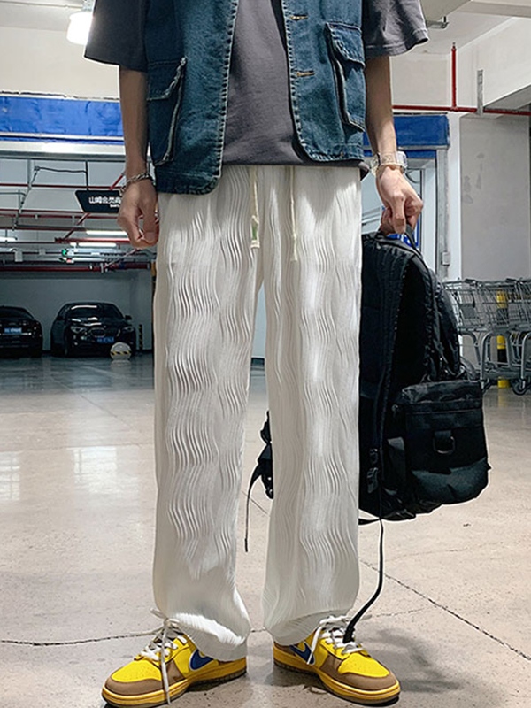 Men’s Plain Thin Straight Leg Pants